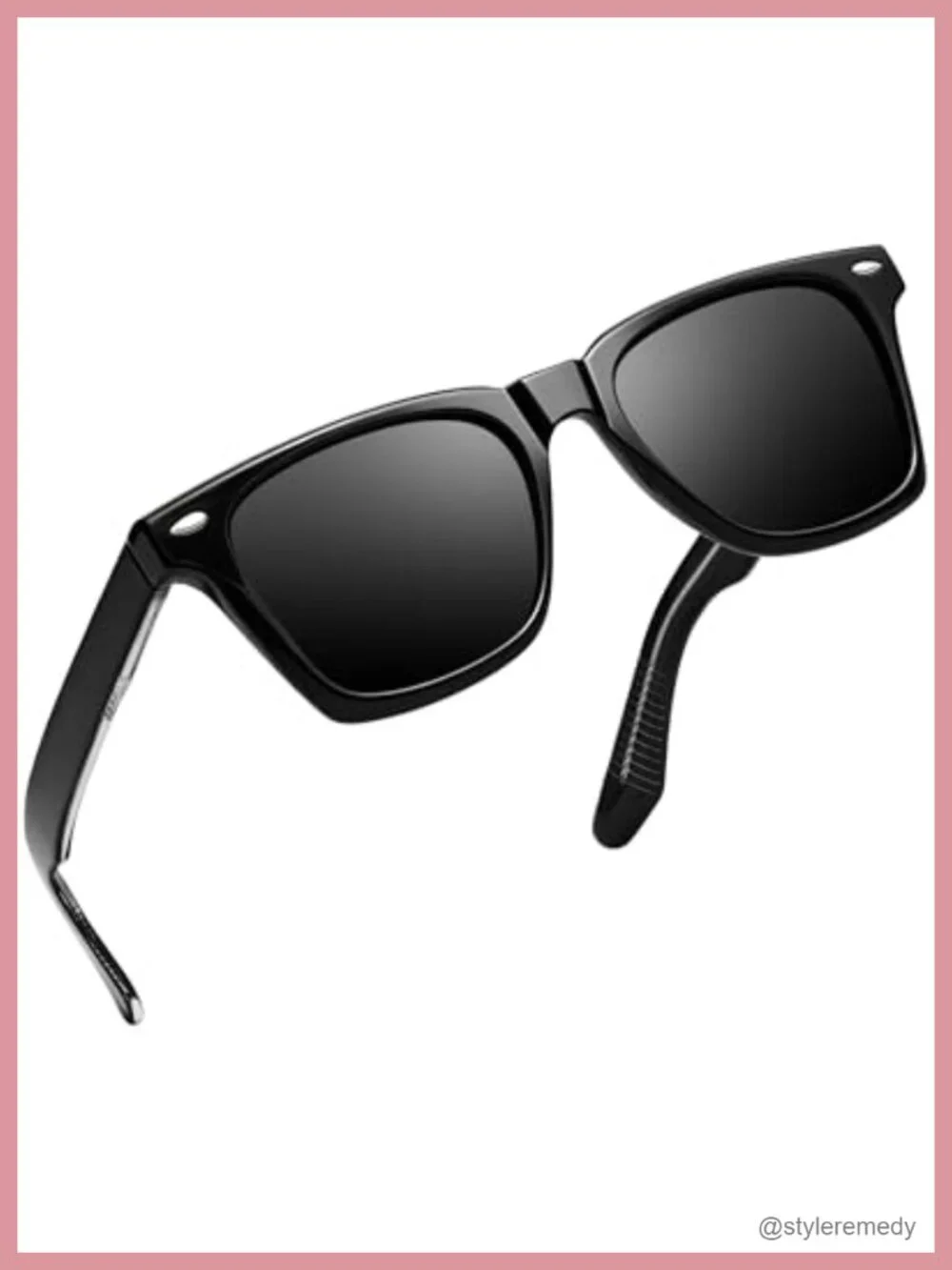 Polarized Square Sunglasses UV400 Protection TR90 Frame Acetate Temples Retro